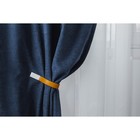 Подхват для штор из кожзаменителя, 35 × 2,5 см, цвет жёлтый - Фото 4