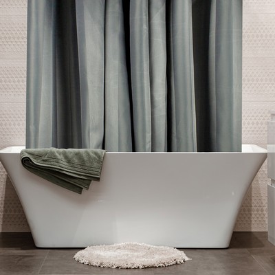 Штора для ванны Regina, размер 180х200 см, цвет серый