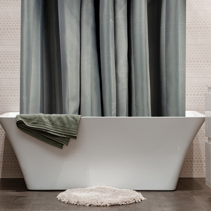 Штора для ванны Regina, размер 180х200 см, цвет серый - Фото 1
