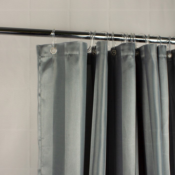Штора для ванны Regina, размер 180х200 см, цвет серый - фото 1907387984