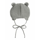 Шапочка на завязках с помпонами детская Amarobaby Pure Love Pompony, с подкладом, размер 42-44 см, цвет серый - Фото 6