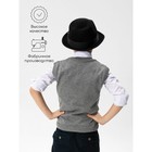 Жилет вязаный для мальчика Amarobaby Pure Love School, рост 134 см, цвет серый - Фото 4