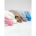 Шапочка на завязках с помпоном детская Amarobaby Pure Love Cutie, с подкладом, размер 46-48 см, цвет голубой - Фото 8