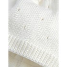 Шапочка на завязках с помпоном детская Amarobaby Pure Love Cutie, с подкладом, размер 44-46 см, цвет молочный - Фото 5