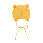 Шапочка на завязках с помпонами детская Amarobaby Pure Love Pompony, с подкладом, размер 42-44 см, цвет жёлтый - Фото 8