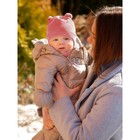 Шапочка на завязках с помпонами детская Amarobaby Pure Love Pompony, с подкладом, размер 42-44 см, цвет розовый - Фото 4