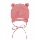 Шапочка на завязках с помпонами детская Amarobaby Pure Love Pompony, с подкладом, размер 42-44 см, цвет розовый - Фото 7