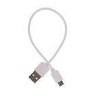 Кабель LuazON, microUSB - USB, 1 А, 20 см, белый - Фото 2