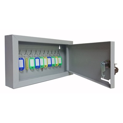 Ключница «К - 10», с бирками, 330×52×174 мм, цвет серый