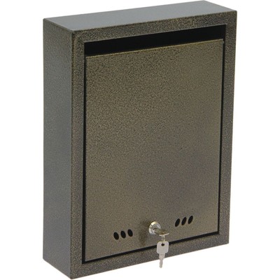 Ящик почтовый с замком, вертикальный, «Тюльпан», бронзовый