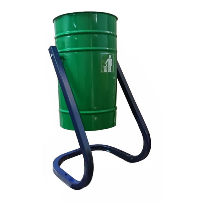 Урна металлическая «Уралочка», 24 литра, цвет зеленый - Фото 1