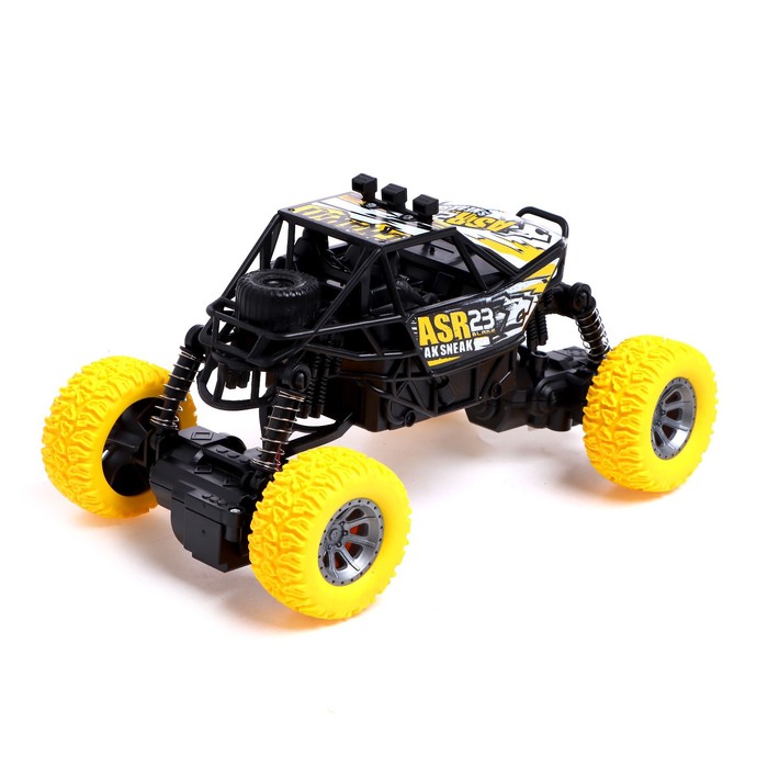 Джип радиоуправляемый «Акробат», работает от аккумулятора, цвет жёлтый 53113