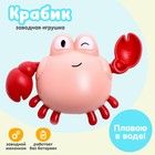 Игрушка заводная «Краб», водоплавающая, цвета МИКС - Фото 1