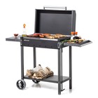 Мангал «MAH 203», 128.5×52×90.1 см, 2 мм, колеса, боковые полки, крышка - Фото 2