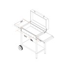 Мангал «MAH 203», 128.5×52×90.1 см, 2 мм, колеса, боковые полки, крышка - Фото 7