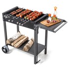 Мангал «МАН 202», 106.5×52×79.7 см, 2 мм, колёса, боковая полка - Фото 2