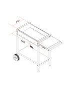 Мангал «МАН 202», 106.5×52×79.7 см, 2 мм, колёса, боковая полка - Фото 5