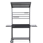 Мангал MAH 304, 154×69.5×195 см, с крышей, боковые полки, колеса - Фото 4