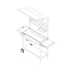 Мангал MAH 304, 154×69.5×195 см, с крышей, боковые полки, колеса - Фото 6