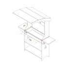 Мангал Professional Standart Roof PSR3000, 158.2×102.6×201 см, 3 мм, полки, с крышей - Фото 5