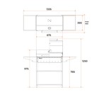 Мангал Family Standart BBQ FSB2000, 133.2×44.1×96.6 см, 2 мм, крышка, боковые полки - Фото 8