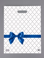 Пакет «Синий бантик», полиэтиленовый, с вырубной ручкой, 40×31 см, 30 мкм - Фото 3