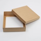Коробка подарочная складная крафтовая, упаковка, 26х26х8 см - Фото 4