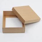 Коробка подарочная складная крафтовая, упаковка, 17 х 17 х 7 см - Фото 3