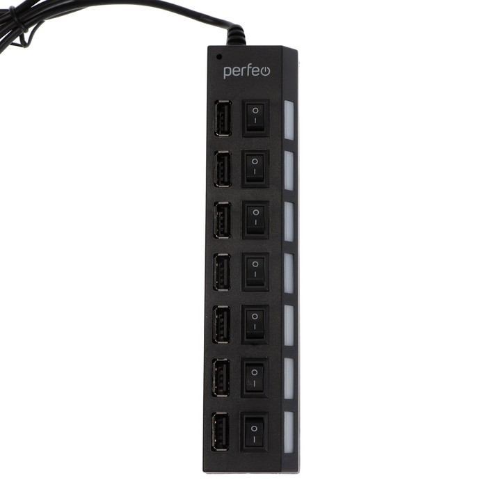 Разветвитель USB (Hub) Perfeo H033, 7 портов, USB 2.0, чёрный - фото 51315923