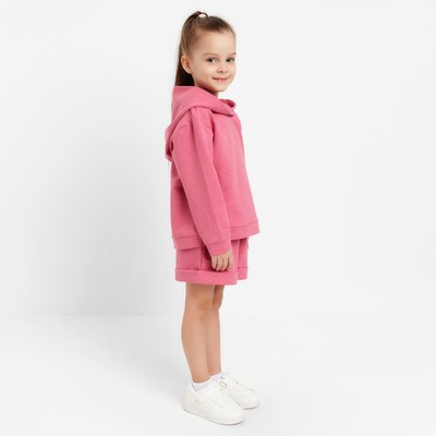 Костюм детский (толстовка, шорты) KAFTAN Basic line, рост 122-128 см, фуксия