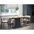 Стол обеденный раскладной «СО–3», 1200(1500)х650×756 мм, цвет антрацит/дуб крафт золотой  (артикул 7753328)  большой выбор товаров оптом и в розницу по низким ценам с доставкой