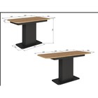 Стол обеденный раскладной «СО–3», 1200(1500)х650×756 мм, цвет антрацит/дуб крафт золотой  (артикул 7753328)  большой выбор товаров оптом и в розницу по низким ценам с доставкой