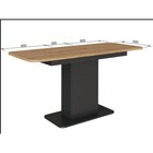 Стол обеденный раскладной «СО–3», 1200(1500)х650×756 мм, цвет антрацит/дуб крафт золотой  (артикул 7753328)  большой выбор товаров оптом и в розницу по низким ценам с доставкой