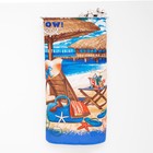 Полотенце пляжное Релакс 100х150 см, синий, хлопок - фото 9607666