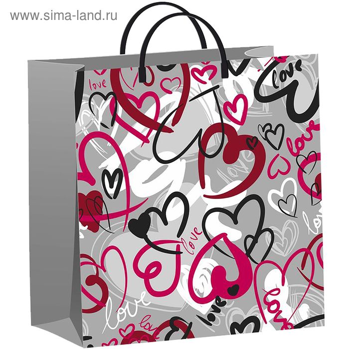 Пакет "О любви", 30 х 9 х 30 см, 140 мкм - Фото 1