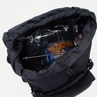 Рюкзак туристический, 40 л, отдел на стяжке, 3 наружных кармана, цвет чёрный - фото 6554385