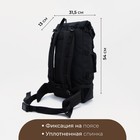 Рюкзак туристический, 40 л, отдел на стяжке, 3 наружных кармана, цвет чёрный - фото 7896606