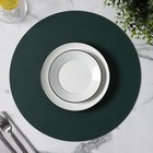 Салфетка сервировочная на стол «Тэм», d=38 см, зелёная - Фото 2