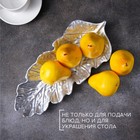 Блюдо для фруктов Доляна «Себеряный лист», 37×14 см, цвет серебряный - фото 4347178