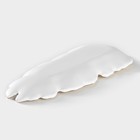 Блюдо для фруктов Доляна «Золотой лист», 38×15.5 см, золотое с белым - Фото 3