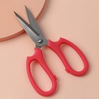 Ножницы закройные, скошенное лезвие, 8", 20 см, цвет розовый - Фото 2