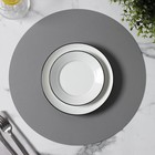 Салфетка сервировочная на стол «Тэм», d=38 см, цвет серый - Фото 5