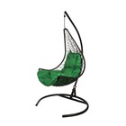 Подвесное кресло Wind Black зеленая подушка - Фото 2