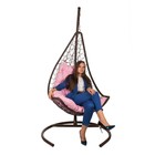 Подвесное кресло Wind Brown розовая подушка - фото 295498350