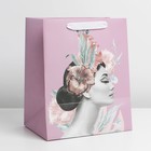 Пакет подарочный ламинированный с пластиковым окном, упаковка, «Лилия», 30,5 х 25 х 17,5 см - Фото 3