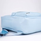 Рюкзак женский из искусственной кожи, TEXTURA, цвет голубой - Фото 3