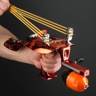 Рогатка рыболовная, 36×12 см, 3 жгута, 2 стрелы, катушка, металл, красная - Фото 8