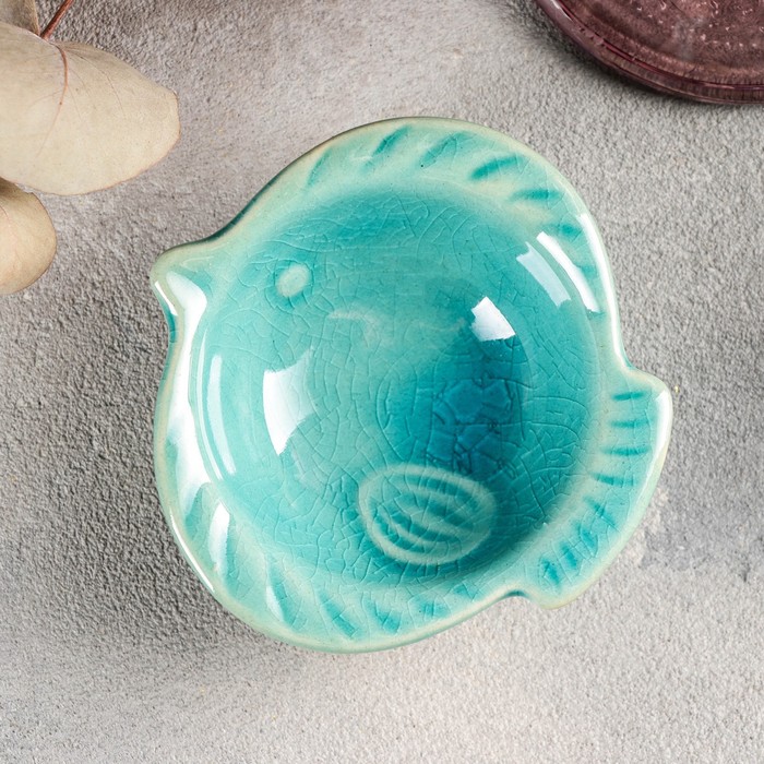 Соусник керамический «Рыбка», 8×7,5×2,5 см - фото 1908849804