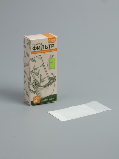 Набор фильтр-пакетов для заваривания чая, для чайника, 100 шт., 5×12 см