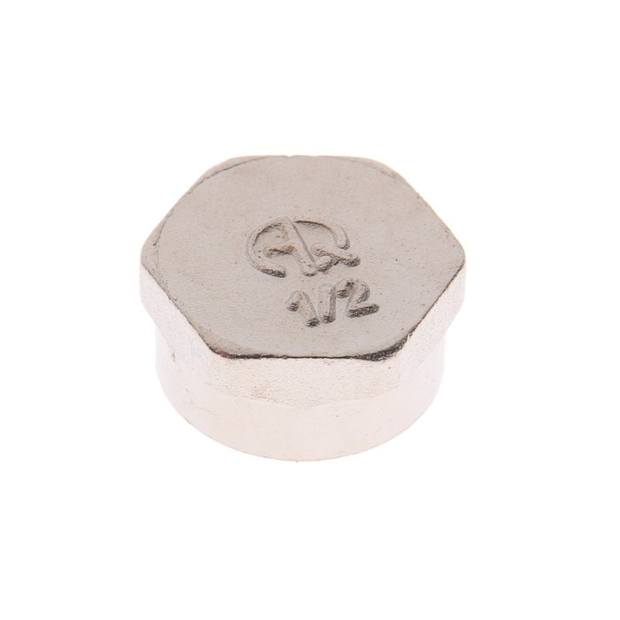 Заглушка AQUALINK, 1/2", внутренняя, никелированная латунь - Фото 1